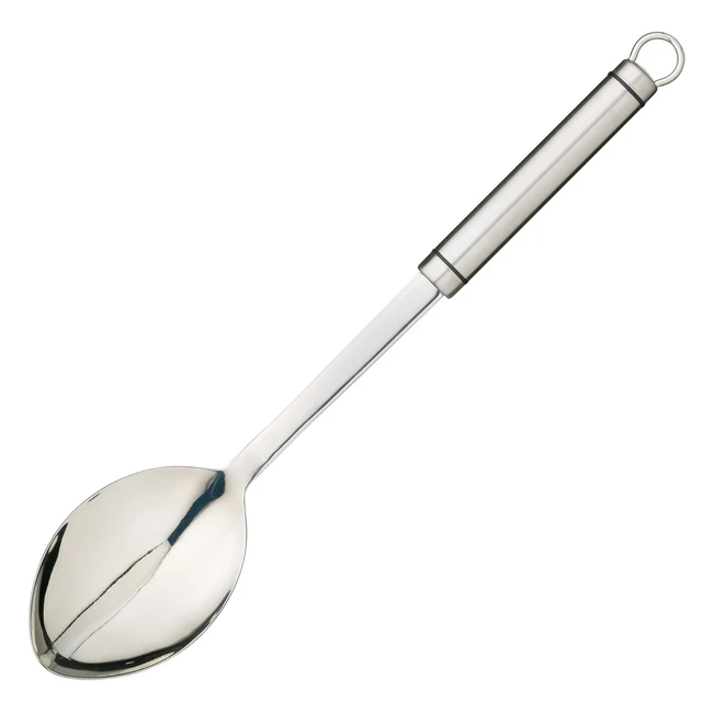 KitchenCraft KCProps Professional Cooking Spoon - Stainless Steel - 35 cm - Silver