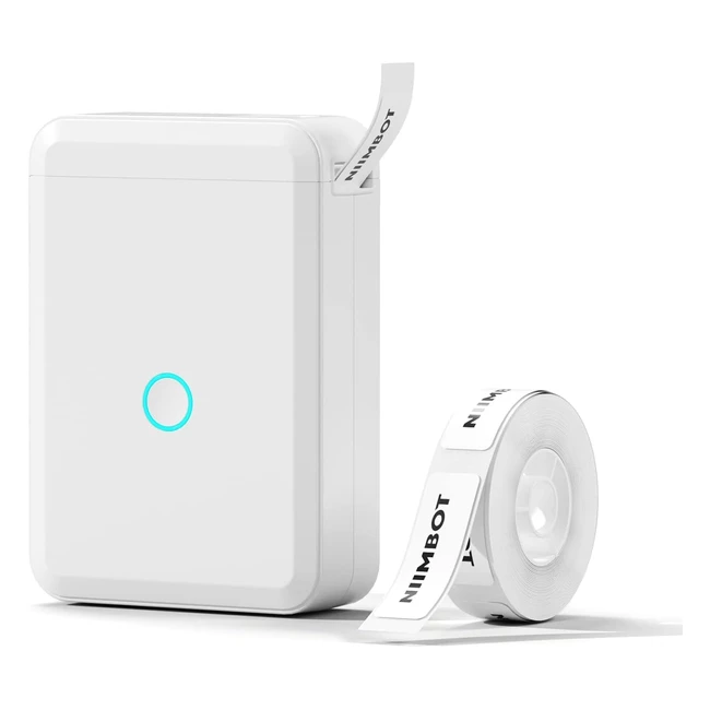 niimbot D110 Mini Bluetooth Etikettierungsgerät Handheld Thermischer Etikettendrucker Selbstklebender Label Maker für Zuhause Büro und Kleinunternehmen Wireless Etikettendrucker für iOS Android