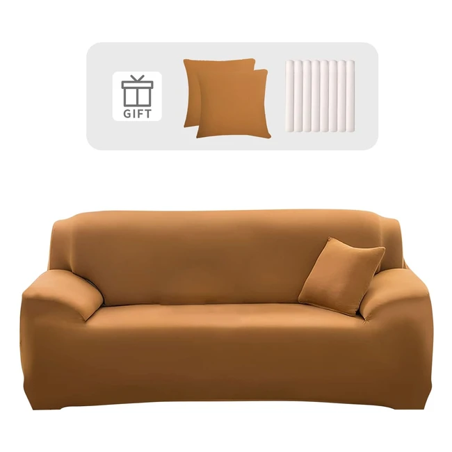 Funda Sofá 4 Plazas Lydevo - Protector de Sofá Universal - Fundas de Cojín Ajustables - Lavable - Antideslizante - Sofa Covers