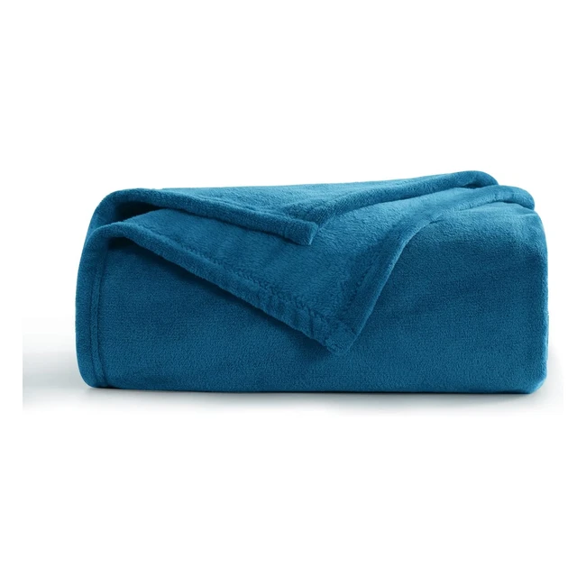 Coperta Plaid Singolo Aisbo Pile 150x200 cm Verde Acqua Morbida e Calda