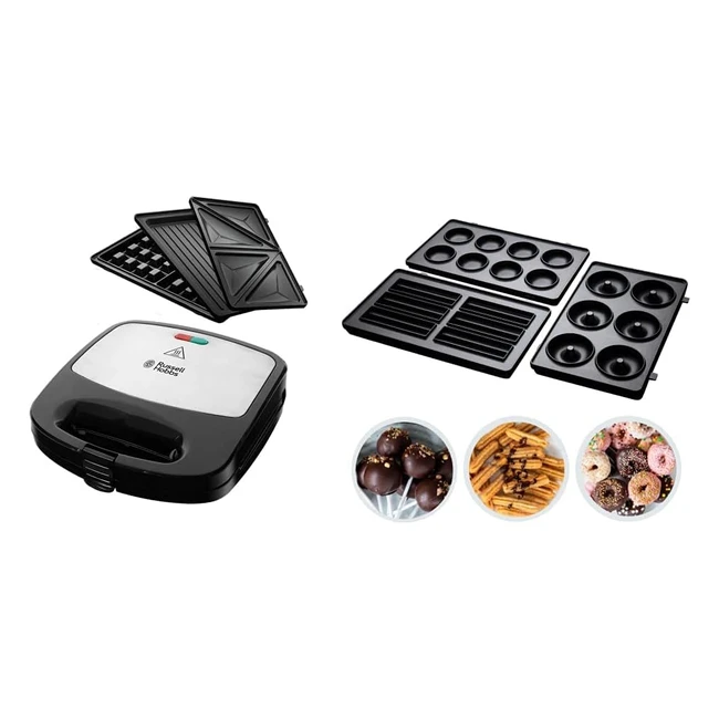 Russell Hobbs Multifunktionsgerät Sandwich Maker Waffeleisen Kontaktgrill 3er Zusatzplattenset