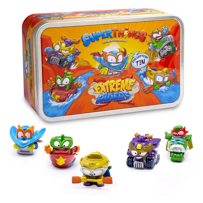 Superthings Extreme Riders Tin - 5 Exclusive Superthings with Metallic Effect