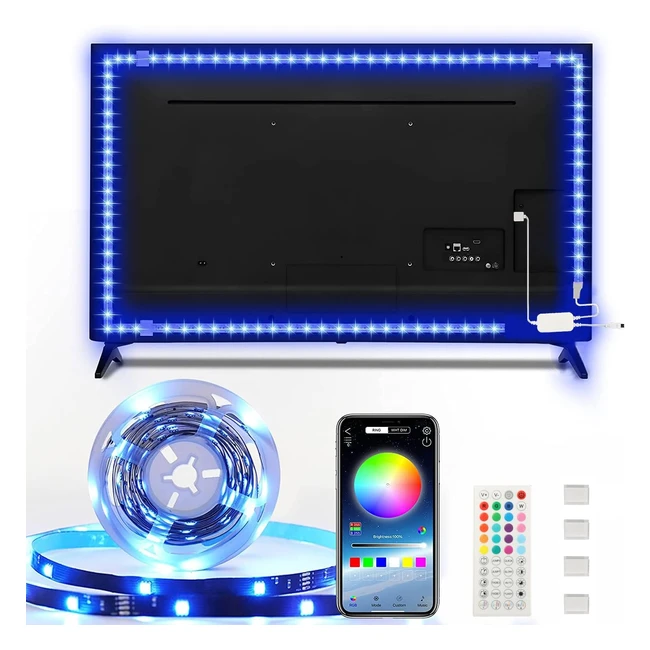 Ruban LED 5m Bande Lumineuse RGB 5050 USB Sync Musique