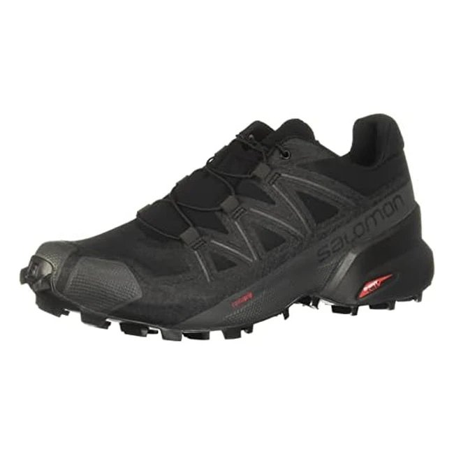 Salomon Men's Speedcross 5 Trail Running Shoes - Black Phantom - UK 7.5 - Improved Grip & Stability