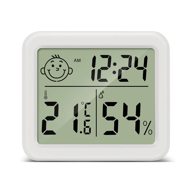 Thermomètre Maison LCD Précis et Fiable - Température & Humidité - Pour Salon, Entrepôt, Chambre de Bébé