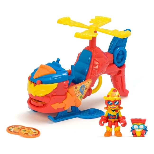 Superthings Pizzacopter - Pizza Disc Launcher - Includes Exclusive Kazoom Kid an