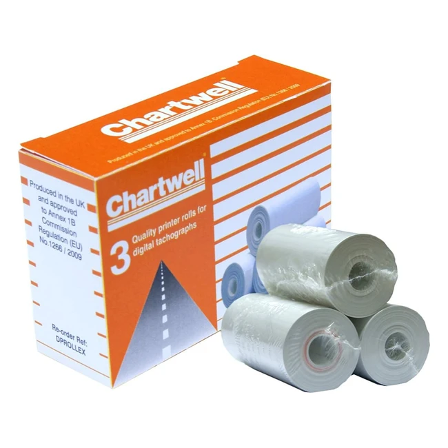 Exacompta Ref DPROLLZ Chartwell Digital Tachograph Thermal Rolls 57mm x 8m - Pack of 3