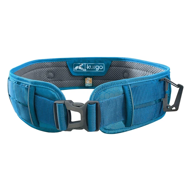 Cinturn manos libres Kurgo RSG para pasear perros  Ajustable  Azul costero