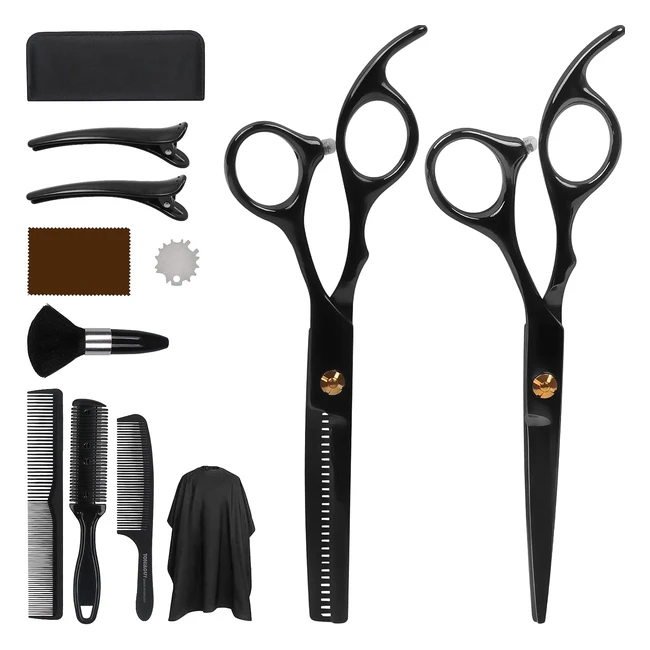 Kit de ciseaux coiffure professionnel 12 pcs - Anjeey