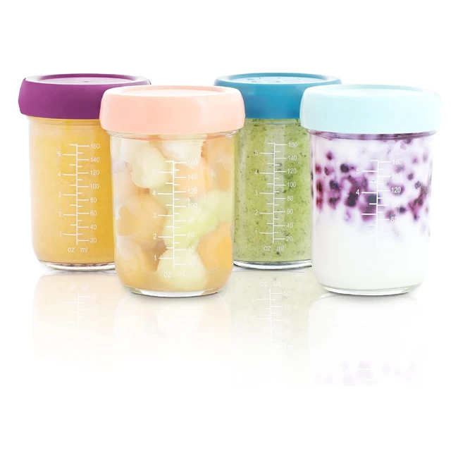 Set 4 Vasetti Ermetici in Vetro 220ml - Babymoov Babybols