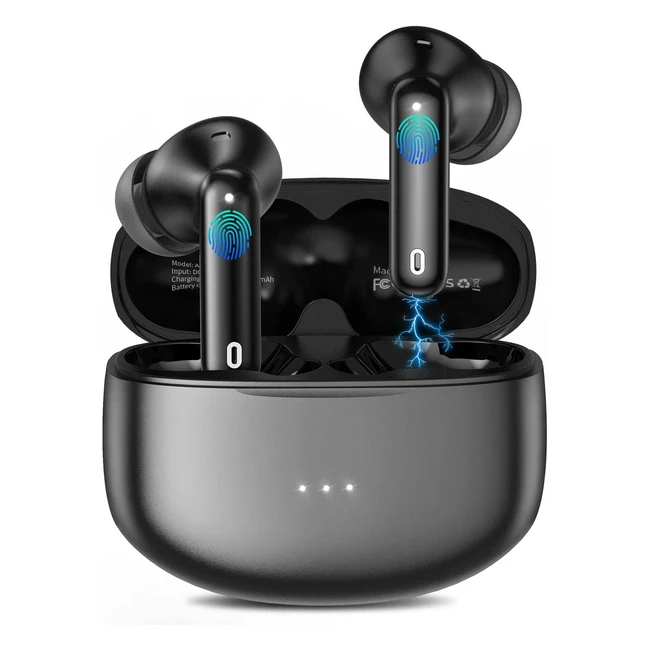 xiaowtek Wireless Earbuds - 50hrs Playback, Touch Control, IPX7 Waterproof