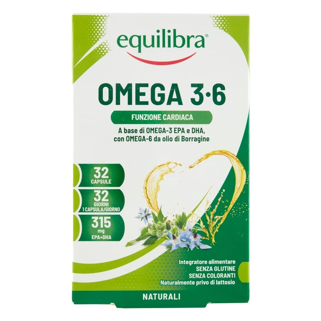 Equilibra Integratori Alimentari Omega 36 - Integratore con EPA e DHA per la Fun