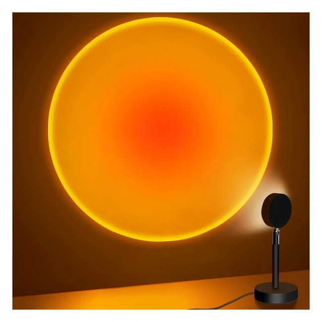Stunning Sunset Projection Lamp with 180° Rotation - Perfect for Room Decor, Instagram, TikTok - Buy Now!