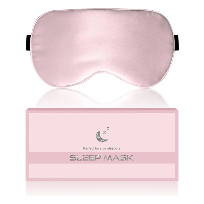 Silk Sleep Mask Eye Mask 22momme 100% Pure Mulberry Silk Blackout - Anti-Allergy Natural Silk Eye Mask