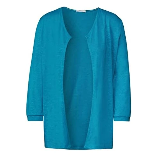 CECIL Damen Shirtjacke Caribic Blau - Leichter Cardigan mit 34 rmeln