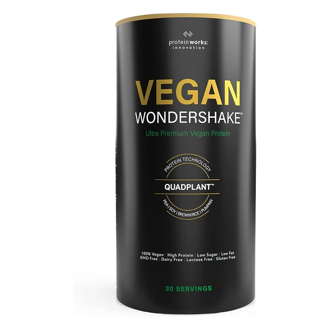 Protein Works Vegan Wondershake - Batido Proteico Vegano - 30 Servicios
