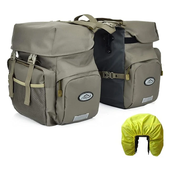 Sacoche vlo ZTZ en toile tanche et enroulable - Gris