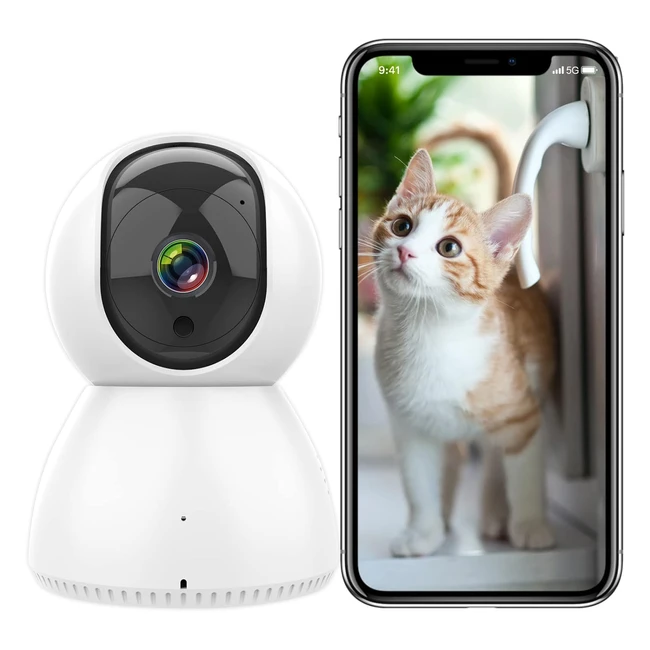 Caméra surveillance WiFi intérieur 1080p 2.4GHz/5GHz IP 35590 pivotante 2 voies audio