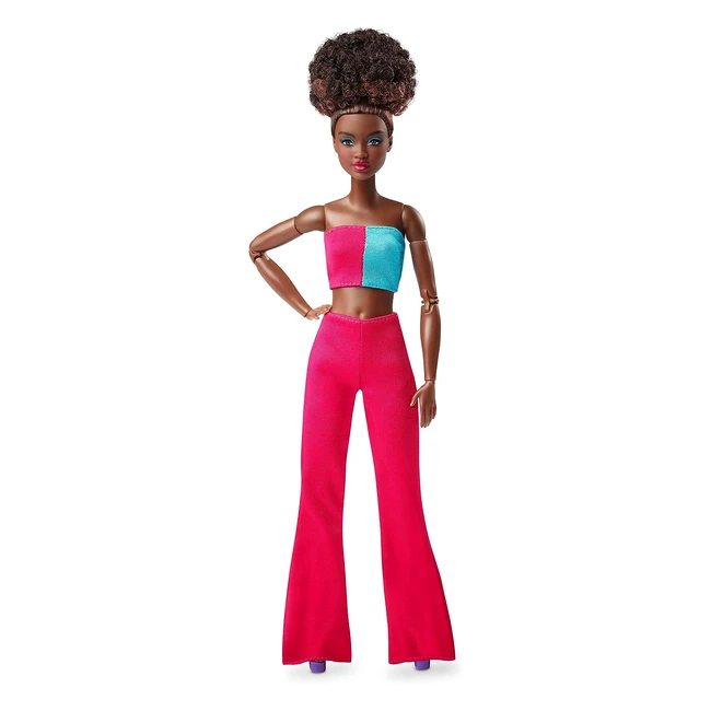 Barbie Signature Looks Afroamericana Mueca Articulada Top Pantalones Color Block Moda Regalo 16 Años