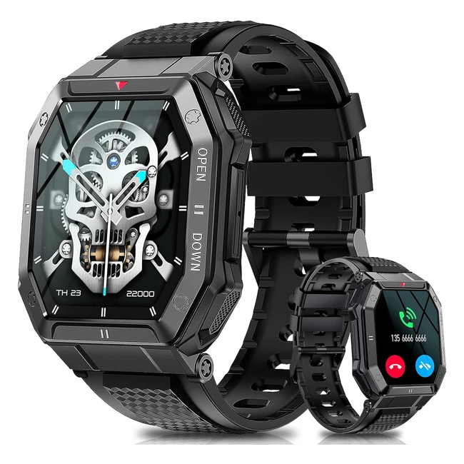 Smartwatch Uomo Bluetooth 185 - Impermeabile IP68 - Fitness Tracker - Modalit 