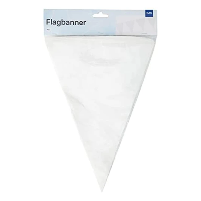 Festone Bianco Tinta Unita 10 Metri - Perfetto per Feste e Compleanni