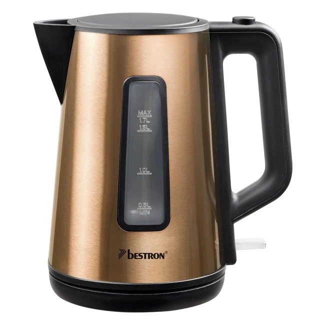 Bouilloire Bestron Copper Collection AWK1000CO 1,7L - Puissante et Pratique