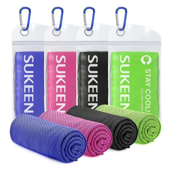 Sukeen Cooling Towel 40x12 - Instant Cool Soft  Breathable - Perfect for Yoga