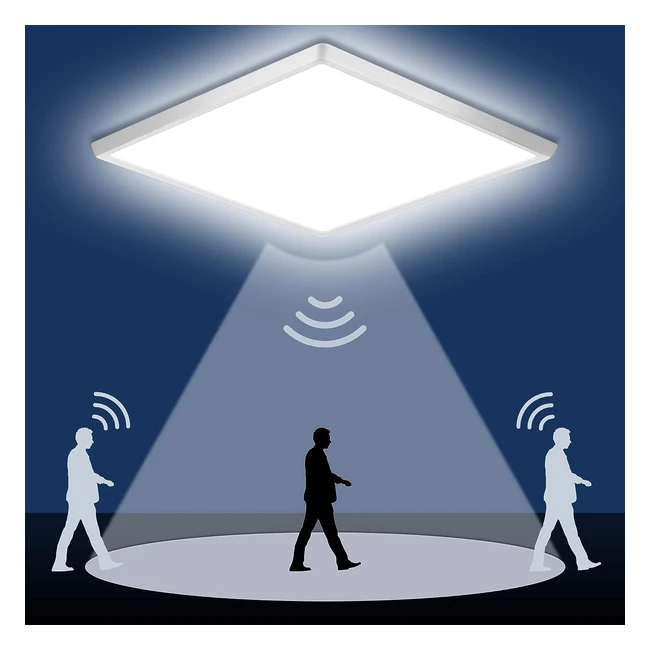 Dodopen Plafoniera con Sensore di Movimento - Lampada a Soffitto Ultra Sottile -