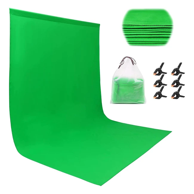 Miorkly Green Screen 18-28m - Sfondo Fotografico VerdeTelo - 6 Clip - Profession