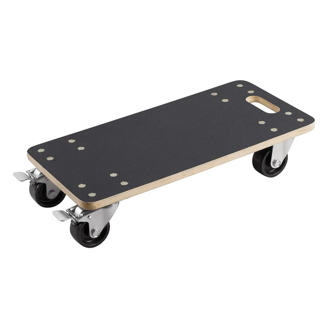 Chariot à roulettes Meister 822000 - Capacité 400kg - Plaque sérigraphie - Roues en PA - Freins