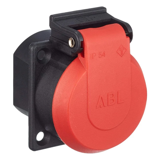 Prise d'encastrement avec volet de protection IP 54 230V rouge 45080 - Asschwabe