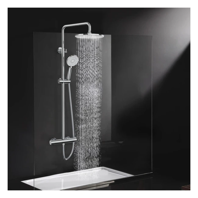 Colonne de douche thermostatique Rainsworth, 250mm, 3 jets, haute pression, avec mitigeur
