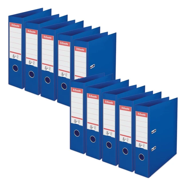 Esselte A4 Lever Arch File - 75mm Spine - 500 Sheets - PP Plastic Cover - No.1 Mechanism - Blue
