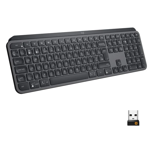 Tastiera Logitech MX Keys - Layout Americano QWERTY - Grigio - Supporto per pols