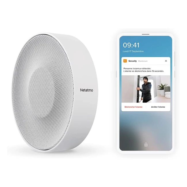 Sirena Interna Intelligente Netatmo WiFi 110 dB - Senza Abbonamento