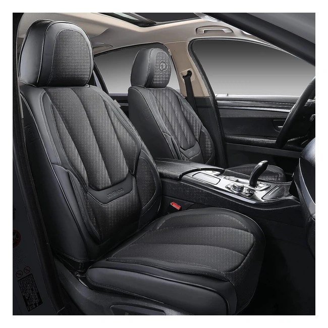 Fundas para Asientos de Coche Coverado - Juego Completo de 5 Piezas - Cuero y Te