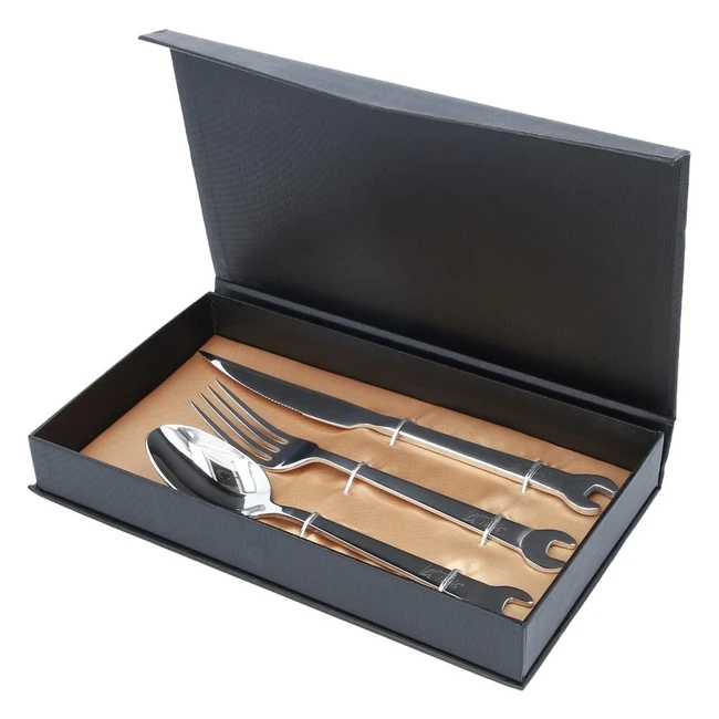 Ensemble de couverts KS Tools 3 pcs - Qualité supérieure, acier inoxydable, passe au lave-vaisselle