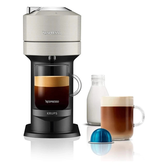 Nespresso Vertuo Next XN910B40 Coffee Machine by Krups - Grey | Quality at the Touch of a Button