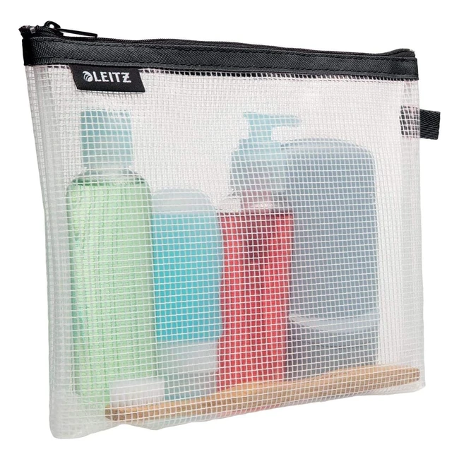 Busta da viaggio per cosmetici resistente allacqua Leitz WOW 24x17x06 cm nero