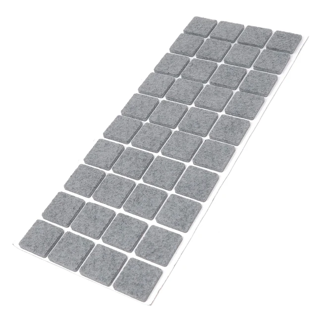 40 x Patins en Feutre Gris 25x25 mm - Carré Épaisseur 35 mm - Patins Glisseurs Autoadhésifs