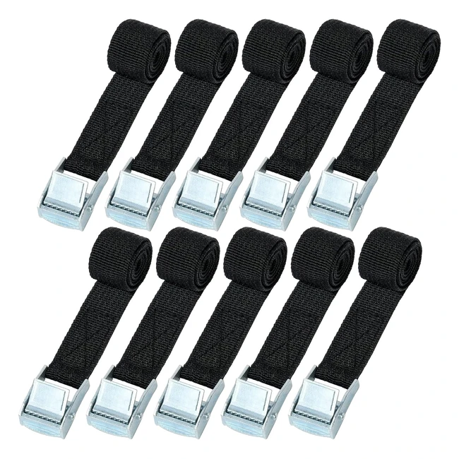 Uraqt Tie Down Straps - Heavy Duty Tensioning Belts - 10 Pack