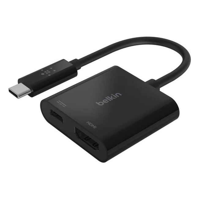 Belkin USB-C zu HDMI Adapter, Aufladen, 4K UHD Videounterstützung, Power Passthrough bis zu 60 W