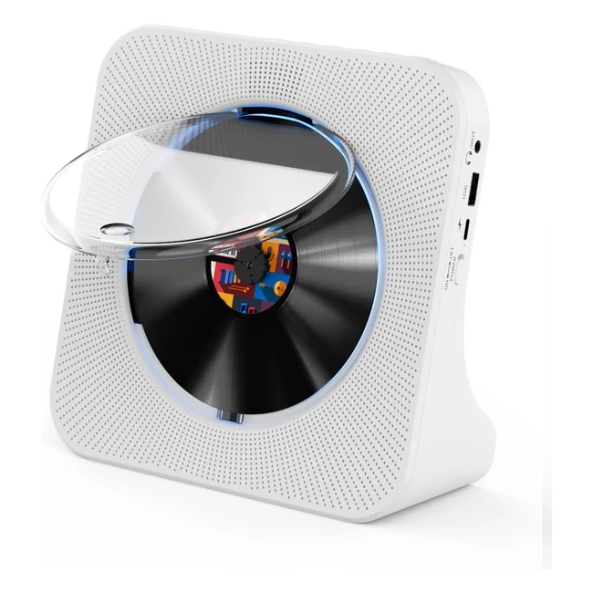 Gueray Lecteur CD Bluetooth avec Hautparleur - Lecture CD de Bureau - Radio FM - USB et AUX 3,5 mm