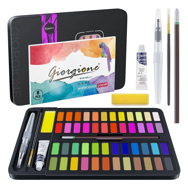 Kit Aquarelle Baozun - Coffret Complet pour Débutants - 48 Aquarelles + Accessoires