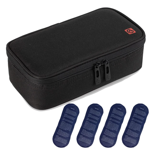 Trousse isotherme pour diabétiques Allcamp - Sac portable avec poche de gel chaud/froid - Noir
