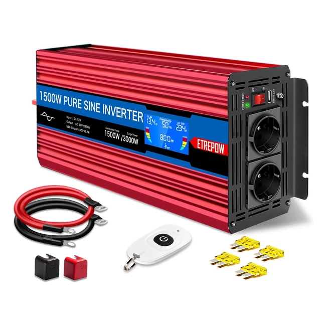 Inverter 1500W 12V 220V Onda Sinusoidale Pura - ETREPOW