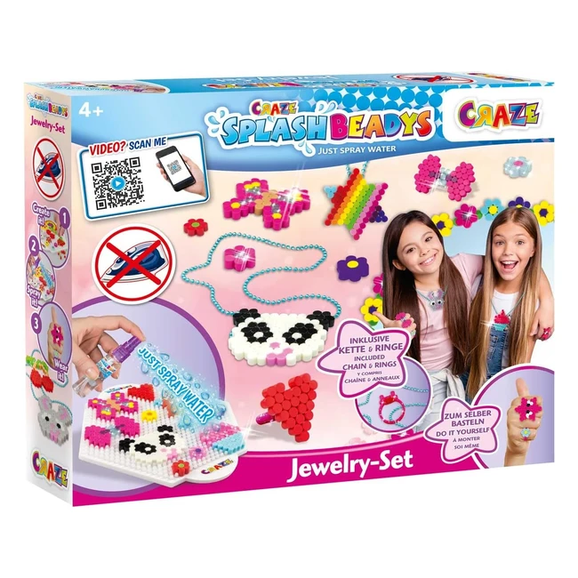Kit Manualidades Niñas - Perlas de Agua de Colores - Hazlo Tu Mismo - Joyería - Craze Splash Beadys 15216