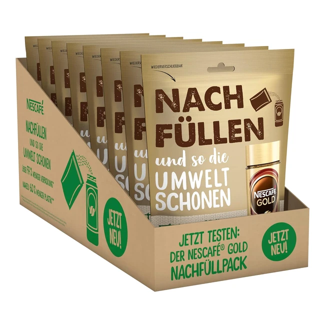 NESCAF Gold Original Nachfllpack - Kaffeebohnenkaffee - Koffeinhaltig - 8er 
