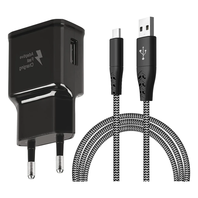 Caricabatterie 15W Ricarica Rapida USB per Samsung A51 A71 S21 Plus Ultra A52 A7