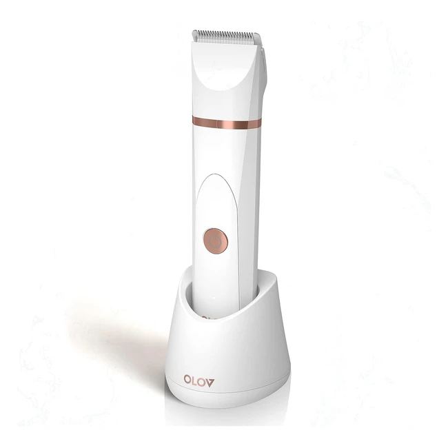 Cordless Wet and Dry Bikini Trimmer for Women - Olov Lady Shaver with Ceramic Blade Heads - USB Rechargeable - Nose Trimmer - Underarm, Nose, Legs, and Pubic Hair